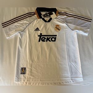 Adidas Real Madrid 1999/00 Reissue Home Soccer Jersey JJ3801 Men’s Size